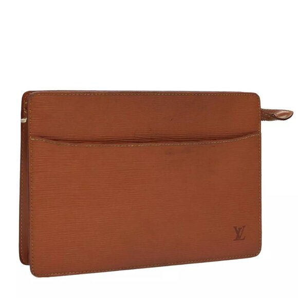 LOUIS VUITTON Epi Pochette Homme Clutch Bag Zipangu Gold - Picture 2 of 16